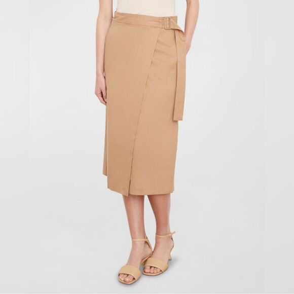 Vince Buckle linen-blend wrap skirt NWOT - Picture 9 of 10
